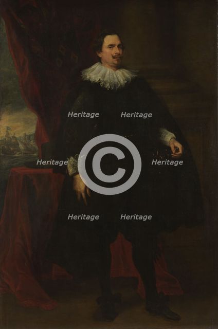Portrait of a Male Member of the Van der Borcht Family, c.1635. Creator: Follower of Anthony van Dyck.