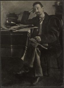 Portrait of a male artist, 1899. Creator: Leon Bovier