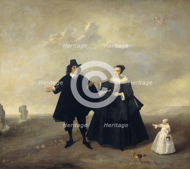 Portrait of a Married Couple with Child, Members of the Beresteyn Family, c.1655. Creator: Anon.