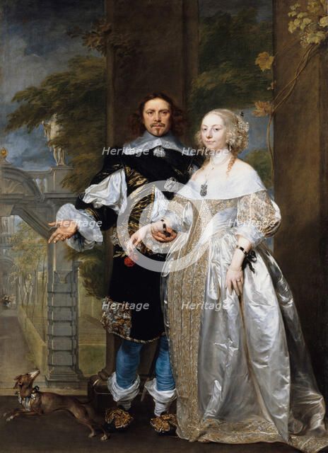 Portrait of a Married Couple in the Park, 1662. Artist: Coques, Gonzales (1614/18-1684)