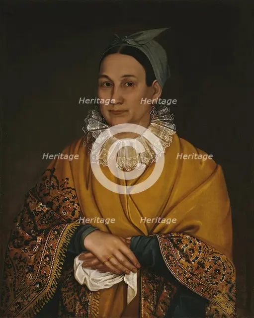Portrait of a Merchant's Wife, 1836. Creator: Ivan Tarkhanov.