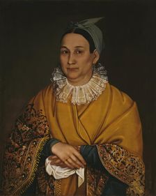 Portrait of a Merchant's Wife, 1836. Creator: Ivan Tarkhanov