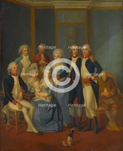 Portrait of a Military Family, ca. 1789-90. Creator: early 19th century painter.