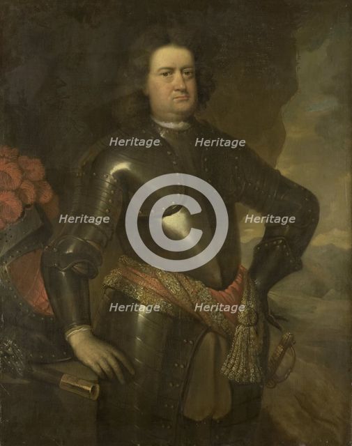 Portrait of a Military Officer, 1670-1728. Creator: Johannes Vollevens I.