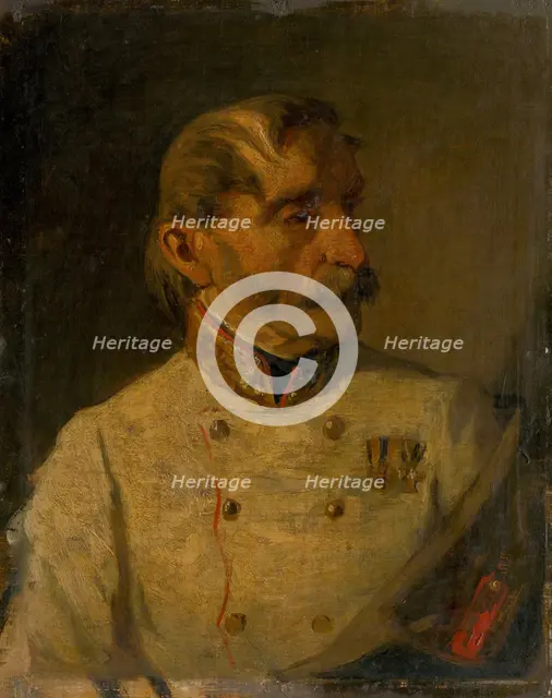 Portrait of a Military Officer, 1850-1870. Creator: Hans Canon.