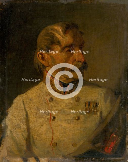 Portrait of a Military Officer, 1850-1870. Creator: Hans Canon.