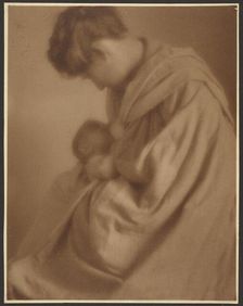 Portrait of a Mother and Baby, 1907-1943. Creator: Louis Fleckenstein
