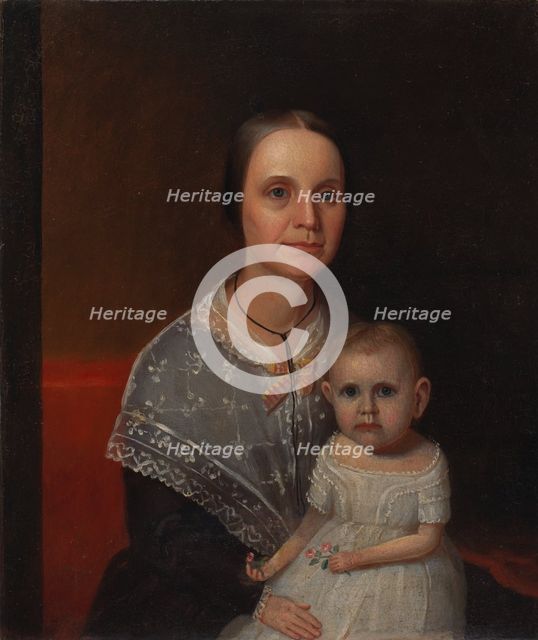 Portrait of a Mother and Child, ca. 1850. Creator: Unknown.