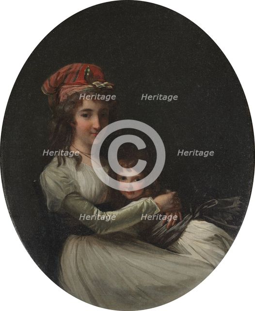Portrait of a Mother and Daughter, c. 1794-95. Creator: Henri-Pierre Danloux (French, 1753-1809), attributed to.