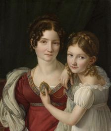 Portrait of a Mother with her Daughter , 1816-1822 . Creator: Riesener, Henri-Françoiss (1767-1828)