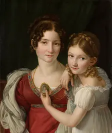 Portrait of a Mother with her Daughter, 1816-1823. Creator: Henri-Francois Riesener