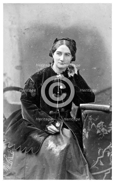 Portrait of a Mrs Cooper, c1880-1899(?). Creator: John Chancellor.