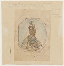 Portrait of a Mughal ruler, mid 19th century. Creator: Unknown