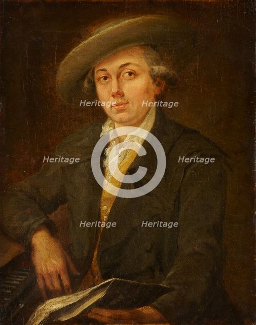 Portrait of a Musician (Portrait of the Composer Joseph Martin Kraus?), 1782. Creator: Johann Georg Schütz.