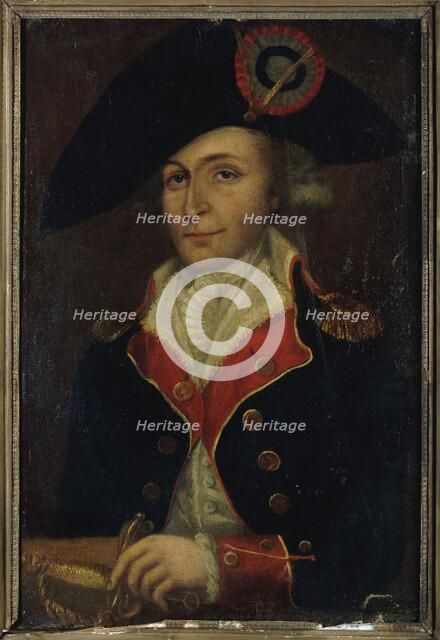 Portrait of a national guard wearing a post-1792 costume, between 1792 and 1799. Creator: Unknown.