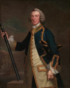 Portrait of a naval officer, 1749/58. Creator: John Wollaston
