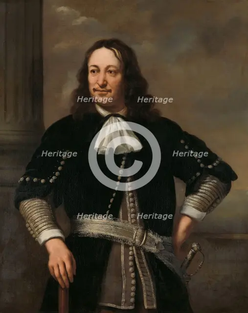 Portrait of a Naval Officer, probably Vice-Admiral Aert van Nes (1626-1693), 1667. Creator: Ferdinand Bol.