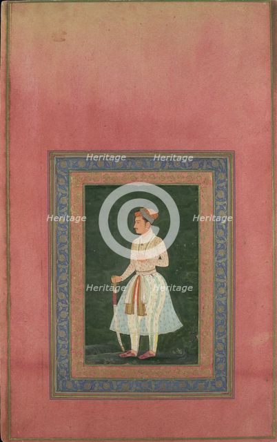Portrait of a Noble in Gauzy White Costume, Folio from the Davis Album, 17th century. Creator: Unknown.