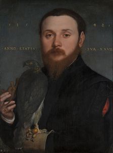 Portrait of a Nobleman with a hawk. Creator: Hans Holbein the Younger