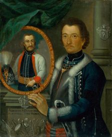 Portrait of a Nobleman from the Szirmay Family; Captain Samuel Szekely with the.., around 1750. Creator: Unknown