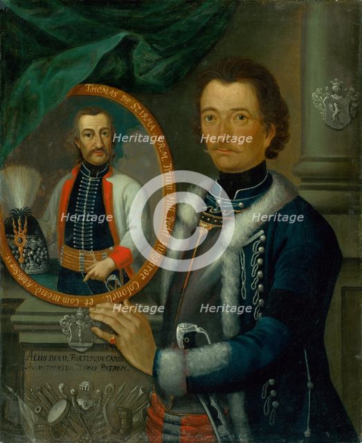 Portrait of a Nobleman from the Szirmay Family; Captain Samuel Szekely with the.., around 1750. Creator: Unknown.
