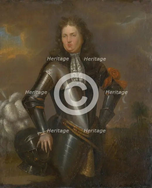 Portrait of a nobleman in a suit of armour, after 1750.  Creator: Johann Lucas Kracker.