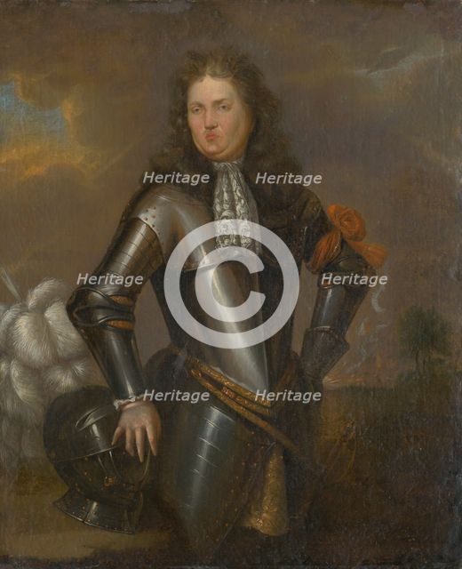 Portrait of a nobleman in a suit of armour, after 1750.  Creator: Johann Lucas Kracker.