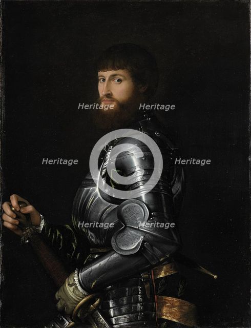 Portrait of a Nobleman in Armour, Between 1540 and 1560. Artist: Moroni, Giovan Battista (1520/25-1578)