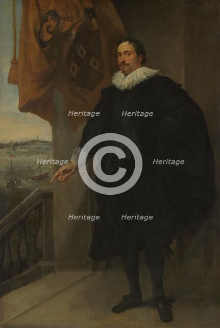 Portrait of a Nobleman, possibly Adriaan van der Borcht, 1634-c.1635. Creator: Anthony van Dyck.