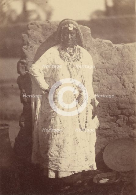 Portrait of a North African Woman, 1865. Creator: Théodule Deveria.