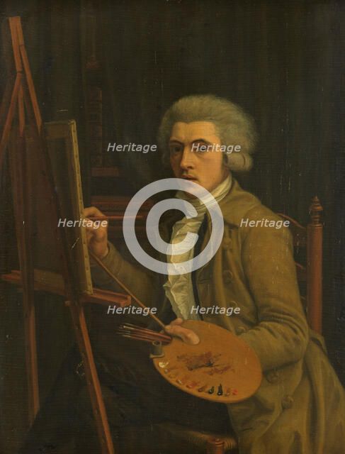 Portrait of a Painter, probably the Artist himself, 1788. Creator: Willem Uppink.