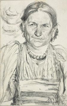 Portrait of a Peasant Woman, 1884. Creator: Adolph Menzel