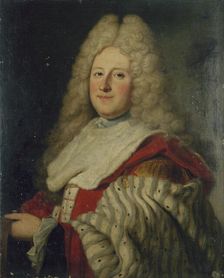 Portrait of a President à mortier in the parliament of Paris, c1700. Creator: Unknown