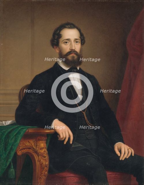 Portrait of A. Príhradný, 1869. Creator: Miklos Barabas.