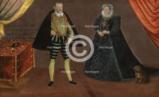 Portrait of a Princely couple, most probably John Frederick, Duke of Pomerania and his wife...,1590s Creator: Anon.