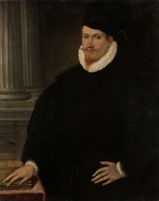 Portrait of a Red-Bearded Young Man in Black Robes, 1570. Creator: Venetian Master