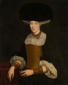 Portrait of a Richly Dressed Young Woman, 1673. Creator: Theodor Roos