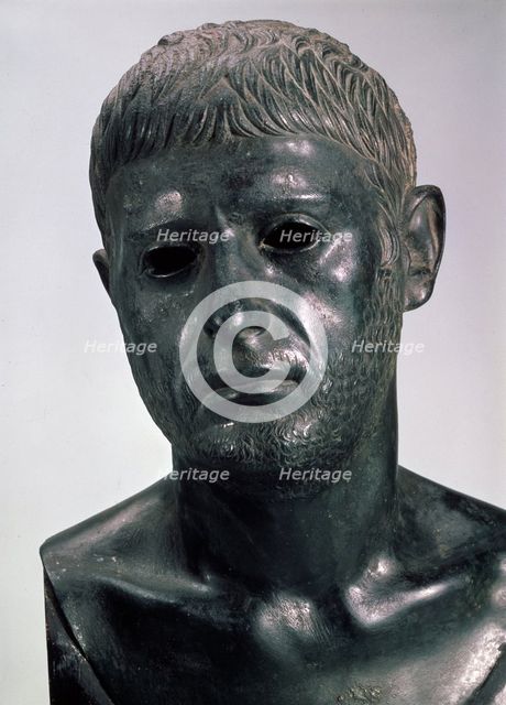 Portrait of a Roman (Sextus Pompey?), 2 H. of 1th cen. BC. Artist: Classical Antiquities  