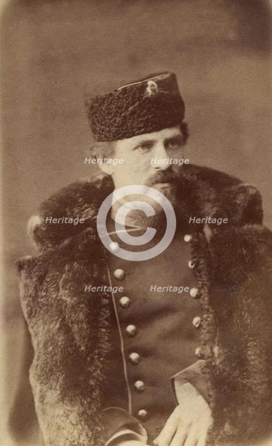 Portrait of a Russian army officer, end of 19th century. Creator: PA Milevskii.