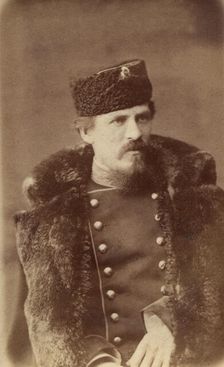 Portrait of a Russian army officer, end of 19th century. Creator: PA Milevskii