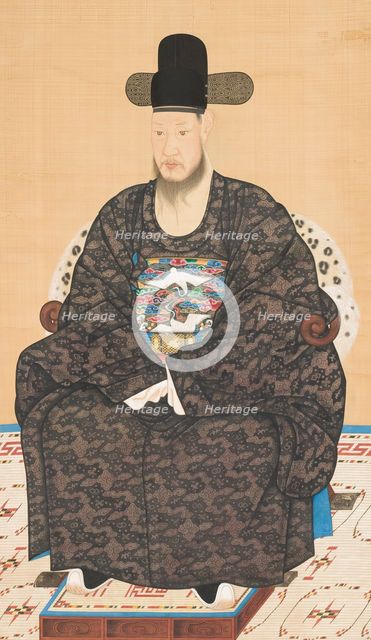 Portrait of a Scholar-Official in a Black Robe (image 1 of 5), 19th century. Creator: Anon.