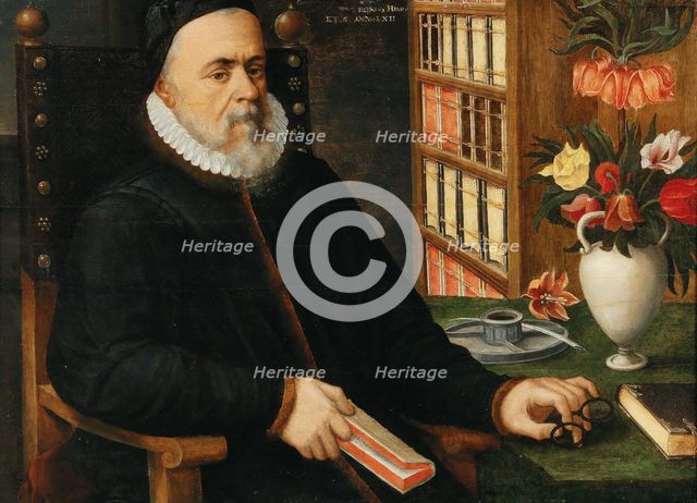 Portrait of a scholar (Carolus Clusius 1526-1609), 1589. Creator: Valckenborch, Marten van (1535-1612).