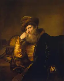 Portrait of a Scholar Sitting at the Table, 1650. Creator: Ferdinand Bol