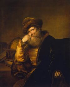 Portrait of a Scholar Sitting at the Table, 1650. Creator: Ferdinand Bol