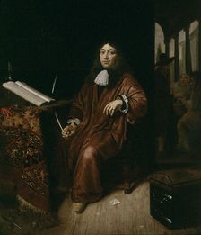 Portrait of a scribe, c1660s. Creator: Cornelis de Man