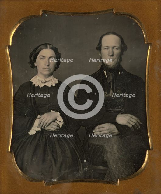 Portrait of a Seated Couple, 1850-1854. Creator: Unknown.