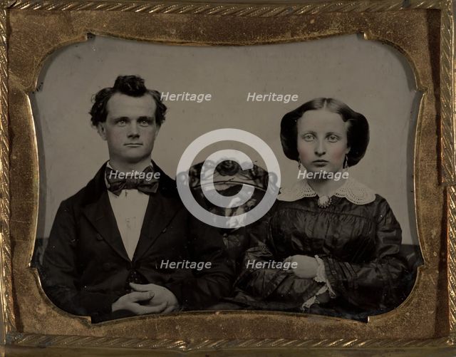 Portrait of a Seated Couple, about 1860. Creator: Unknown.