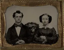 Portrait of a Seated Couple, about 1860. Creator: Unknown