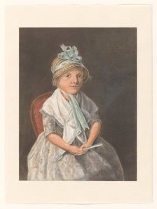 Portrait of a seated girl with a fan, 1804. Creator: Anthony Oberman