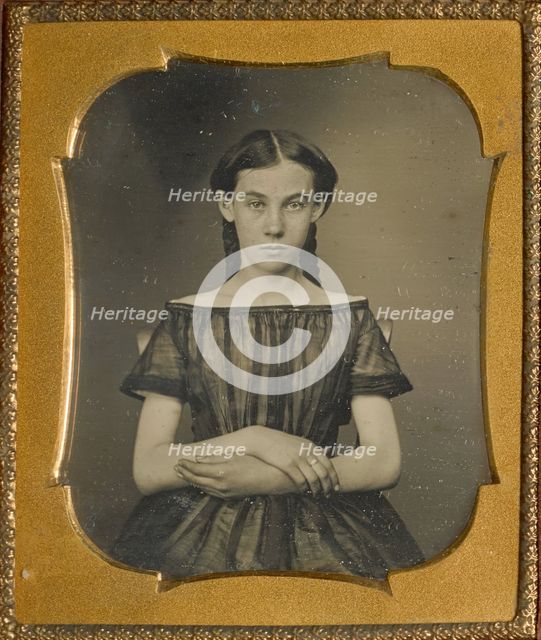 Portrait of a Seated Girl, about 1850. Creator: Unknown.